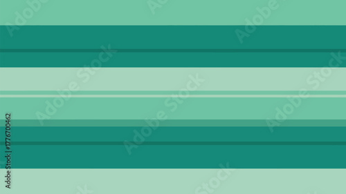 A teal and mint green background featuring horizontal stripes of varying widths and slightly rounded edges