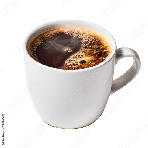 cup of coffee isolated on white