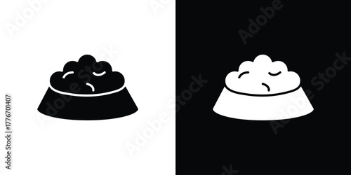 Pet food icon line art editable stroke and solid collection for app design