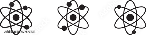 atom silhouette on white background