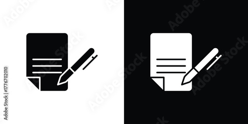 Prescription icon line art editable stroke and solid collection for app design