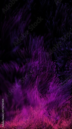 Abstract Particles Flowing with Optical Fiber Effect Loop