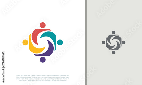 Global Community Logo Icon Elements Template. Community human Logo template vector. Community health care. Abstract Community logo