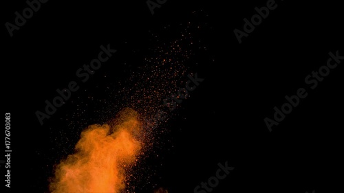 Powder impact in slow motion