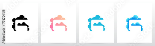 Clouds Forming Letter Initial Logo Design G