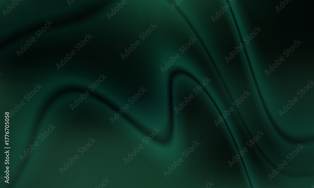 Obraz premium Dark teal emerald green silk satin. Shiny smooth fabric. Soft folds. Luxury background with space for design. web banner. Flat lay, top view table. Birthday, Christmas, Valentine, New year.