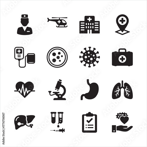 Set of medical icons vector illustration