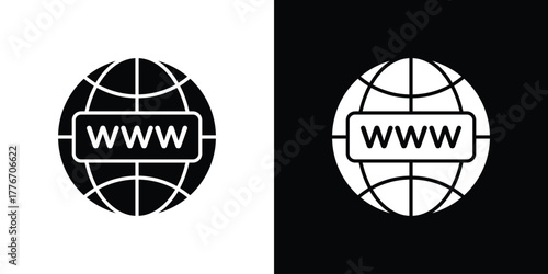 Website icon line art editable stroke and solid collection for app design