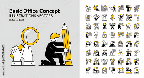 Creative concept vector illustrations showing design, art, and idea generation. Includes teamwork, brainstorming, and creative process elements for modern projects.
