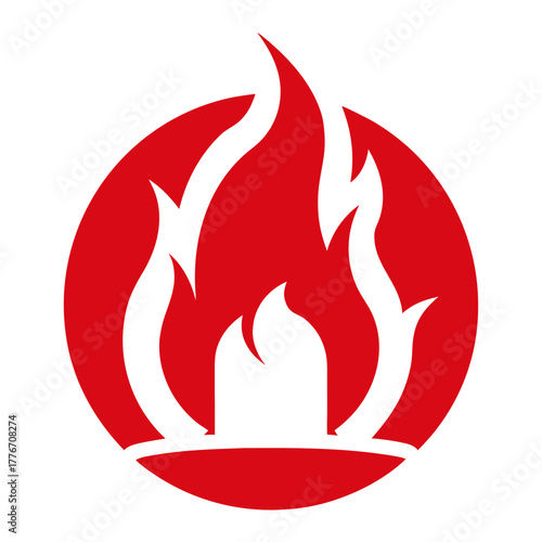 Fire alarm silhouette. fire icon vector illustration