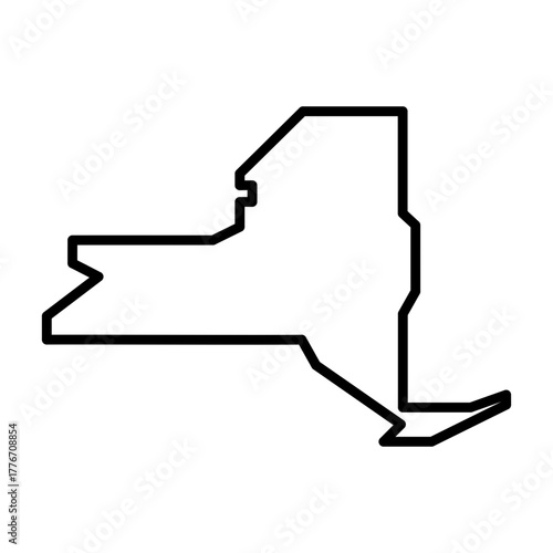 New York city map outline vector illustration
