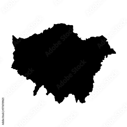 London city map silhouette vector illustration