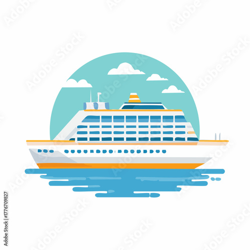 Cruise ship - large boat for vacation travel and destination holiday trips