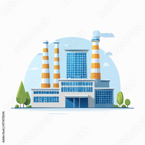 Modern factory - production facility for industrial usage