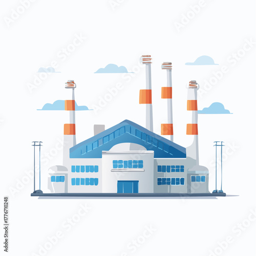 Modern factory - production facility for industrial usage