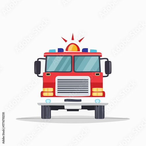 Fire engine -red fire truck emergency vehicle