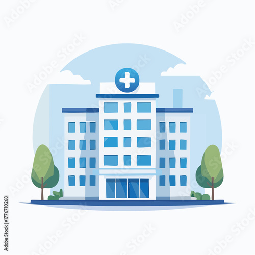 Hospital - modern healthcare facility - building exterior
