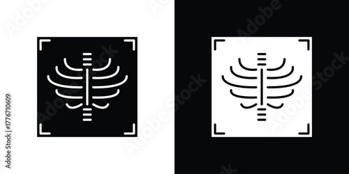 X-ray scan icon line art editable stroke and solid collection for app design
