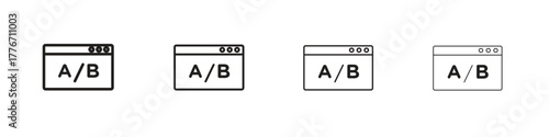 A B test icon. Vector isolated pictograms.