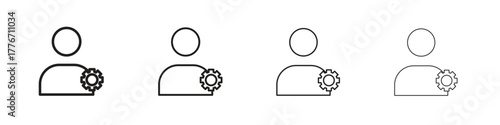 Account settings icon. Vector isolated pictograms.