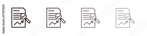 Analytics report icon. Vector isolated pictograms.