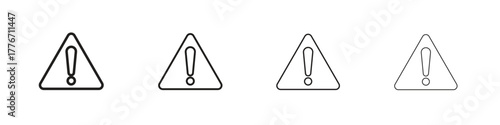 attention sign icon. Vector isolated pictograms.