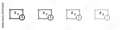 Bedtime icon. Vector isolated pictograms.