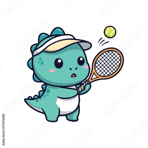 Majestic prehistoric dinosaur illustration in vibrant colors