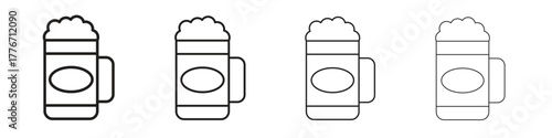 Beer mug icon. Vector isolated pictograms.