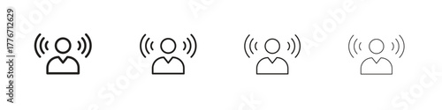 Brand awareness icon. Vector isolated pictograms.