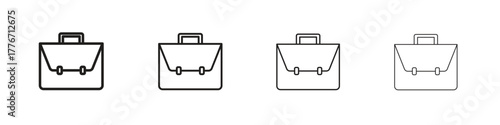 Briefcase icon. Vector isolated pictograms.