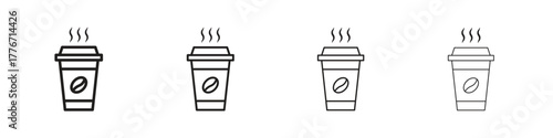 coffee cup icon. Vector isolated pictograms.