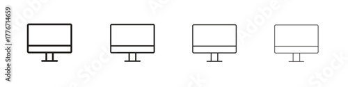 Computer icon. Vector isolated pictograms.