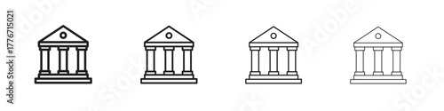 Court icon. Vector isolated pictograms.