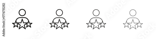 Customer satisfaction icon. Vector isolated pictograms.