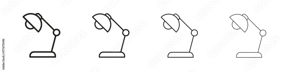 Fototapeta premium Desk lamp icon. Vector isolated pictograms.
