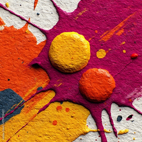 Dynamic paint strokes creating modern abstract art high resolution image