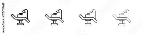 Dentist chair icon. Vector isolated pictograms.