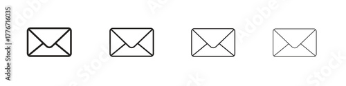 Email icon. Vector isolated pictograms.