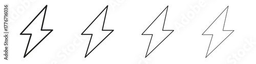 Electricity icon. Vector isolated pictograms.