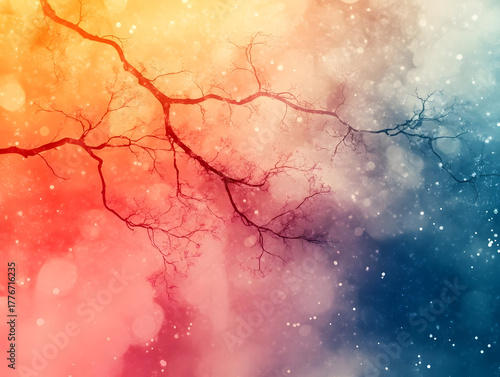 Soft pink ink cloud swirling underwater, blending with light blue tones and creating hypnotic abstract patterns in liquid movement