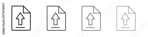 File upload icon. Vector isolated pictograms.