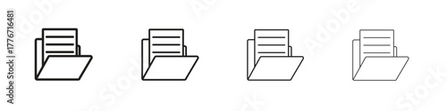 File icon. Vector isolated pictograms.