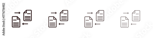 File transfer icon. Vector isolated pictograms.