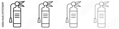 Fire extinguisher icon. Vector isolated pictograms.