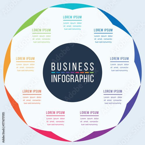 Circle Infographic Design 9 Options