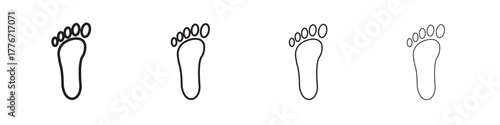 Footprint icon. Vector isolated pictograms.