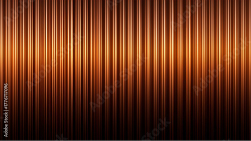 Warm Metallic Vertical Stripes, Bronze to Orange Glow, Dark Luxury Background, 4K Wallpaper, Modern Art