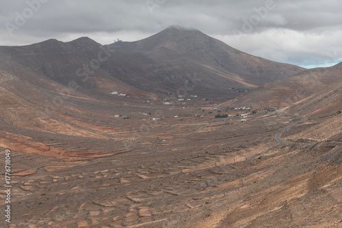 Valle de Vallebrón, paisaje árido del norte de Fuerteventura
