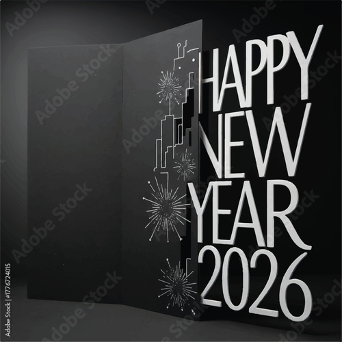 Happy New Year 2026 Celebration Card